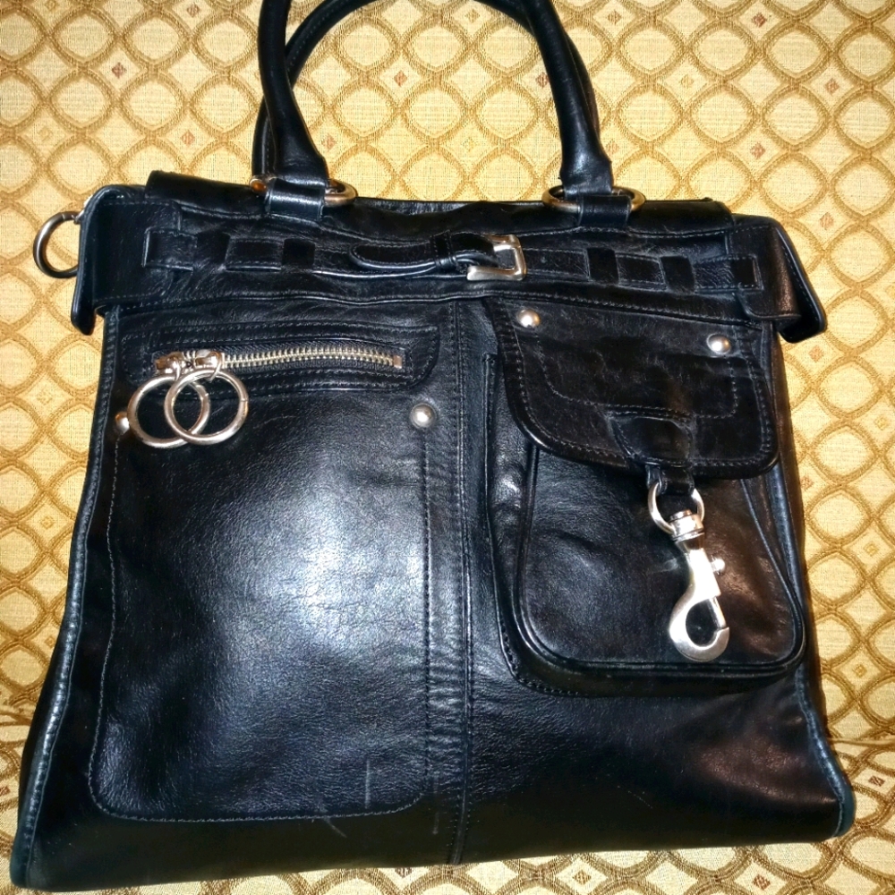 Via Spiga large black leather tote reg. $275